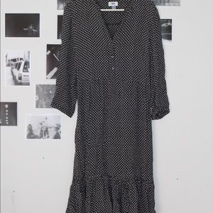 Floral black and white dress